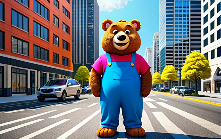 캐릭터 디자인의 글로벌 성공 사례 - Successful Cartoon Mascot**

"A cheerful cartoon bear mascot character, wearing modest clothing, sta...