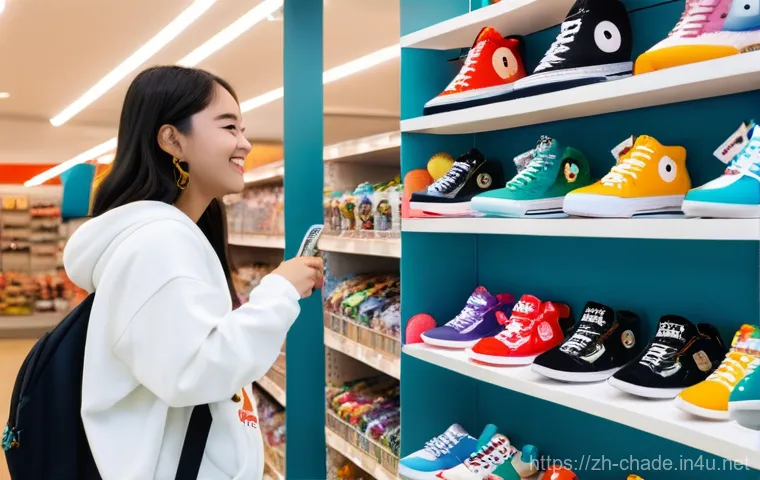 캐릭터 디자인의 시장 성장 가능성 - **Prompt for "Z-generation and IP Merchandise":**
    A vibrant, high-definition photograph capturin...