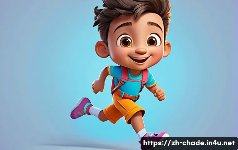 캐릭터 디자인 포트폴리오 웹사이트 제작 - A vibrant cartoon-style character illustration featuring a cheerful young hero with bright, bold col...