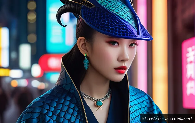 캐릭터 디자인과 문화적 다각적 해석 사례 - A dynamic character design blending traditional Chinese dragon motifs with modern urban fashion, fea...